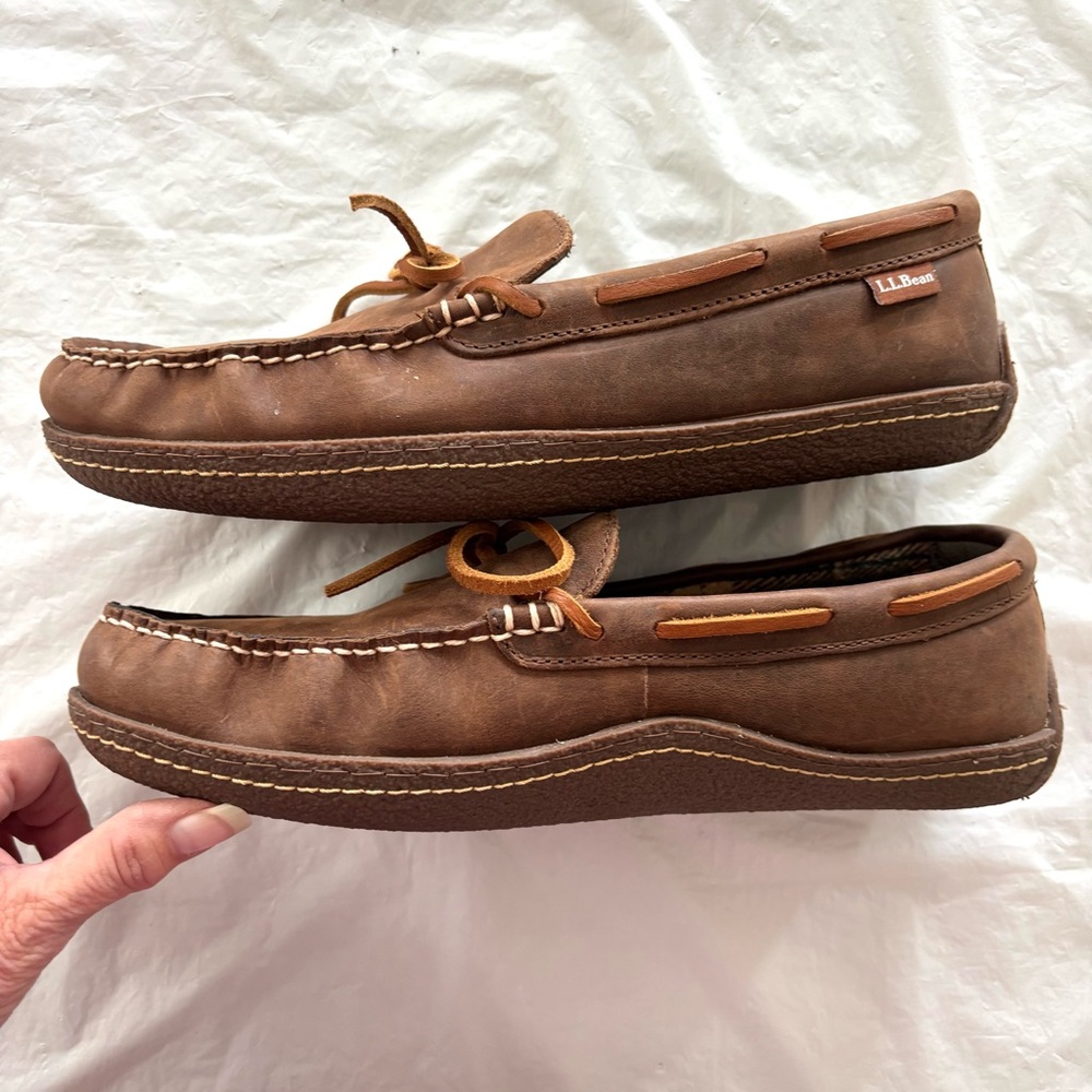 L.L. Bean Brown Loafers Moccasin-Style Slip-Ons - Picture 5 of 13